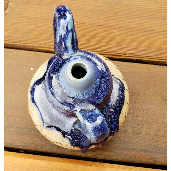 VTG Handcrafted Studio Pottery Drip Glaze Vase - Picture 3 of 4